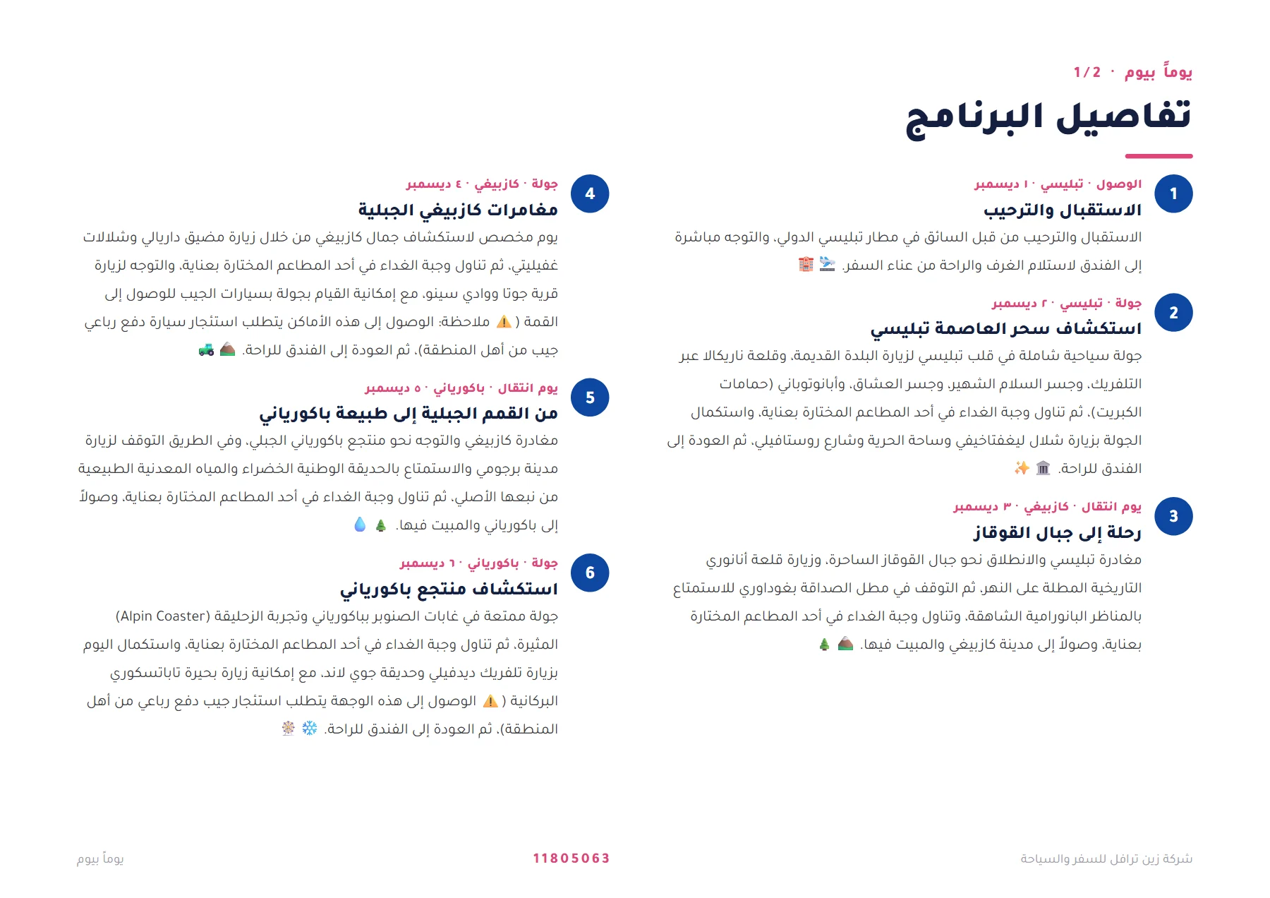 جورجيا - تبليسي، غوداوري وباكورياني 7 ليالٍ 🏔️❄️ — 4